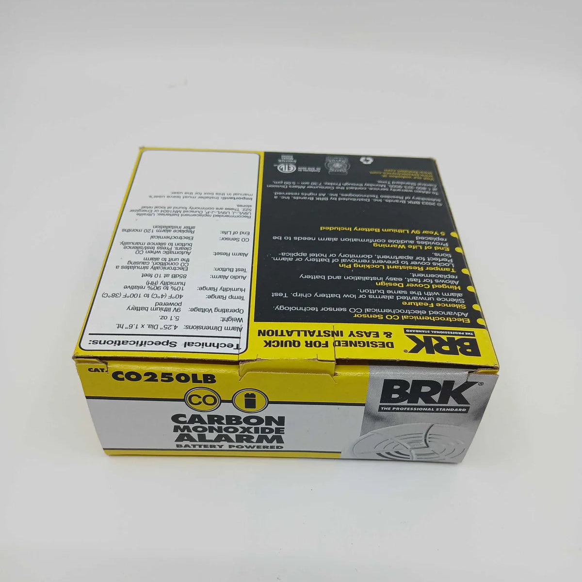 BRK CO250LB Basic Battery-Operated Carbon Monoxide Alarm