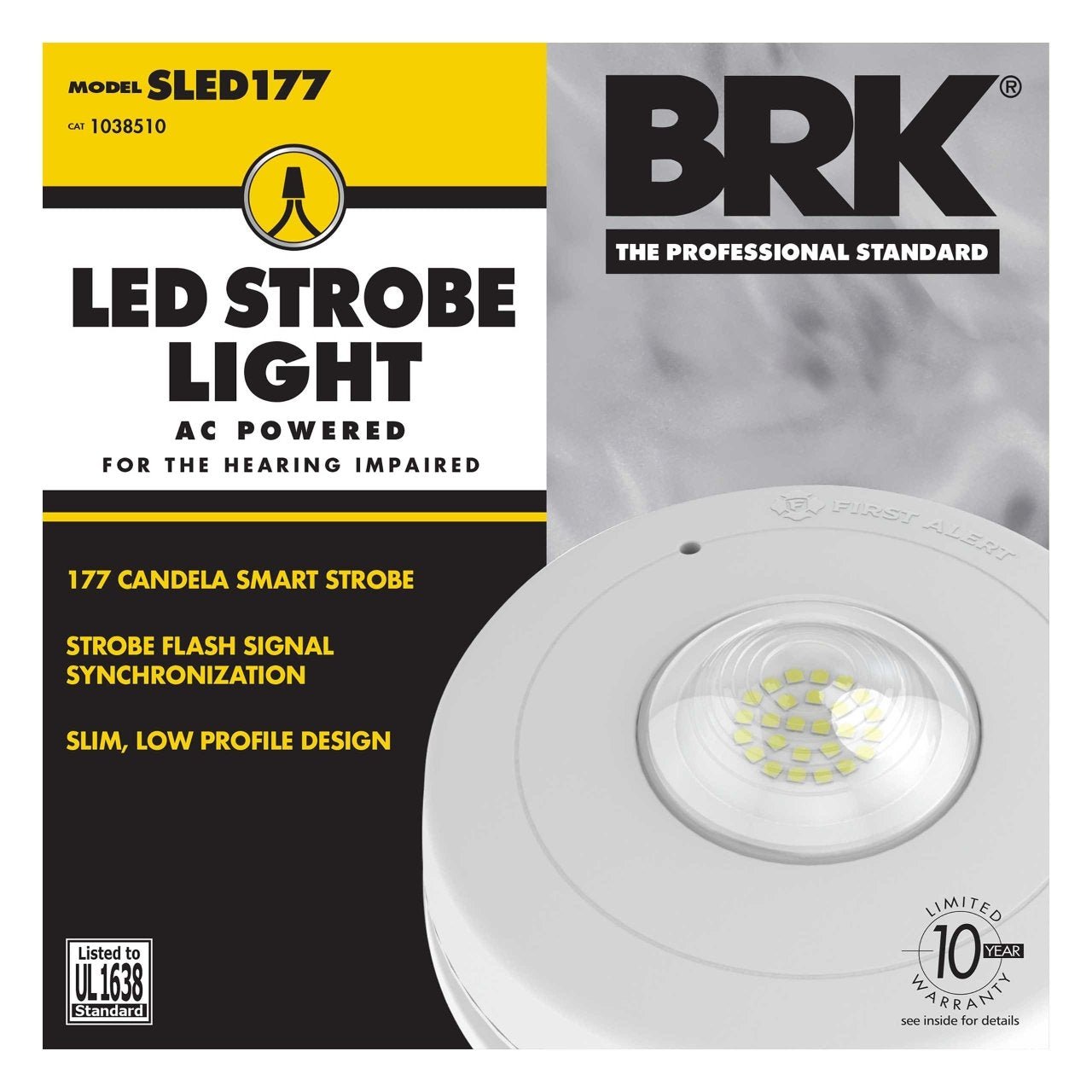 BRK SLED177 Hardwired Strobe with 177 Candela LED (1038510) - The Fire Alarm Supplier