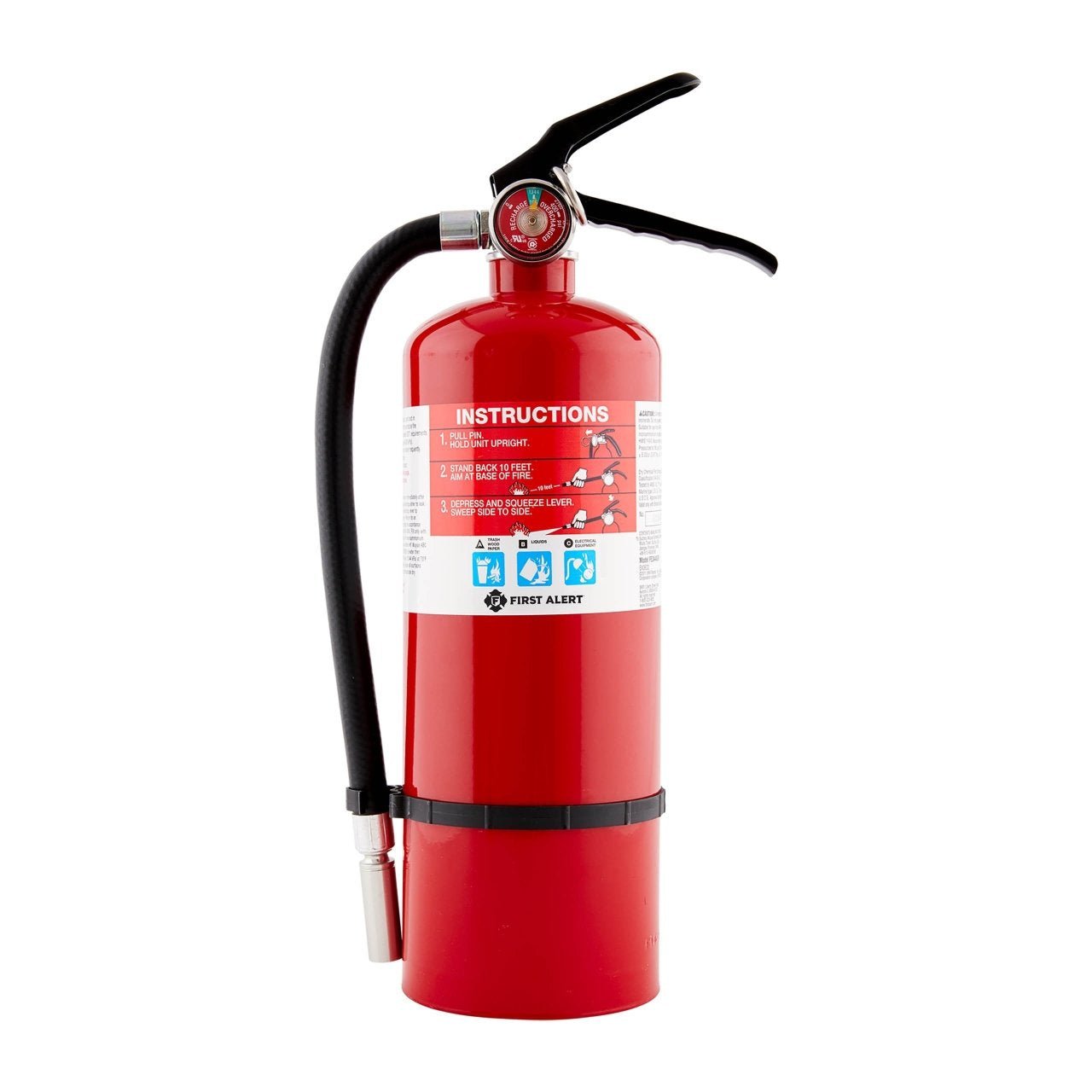 BRK PRO5 Rechargeable Heavy Duty Fire Extinguisher UL Rated 3 - A:40 - B:C (Red) - The Fire Alarm Supplier