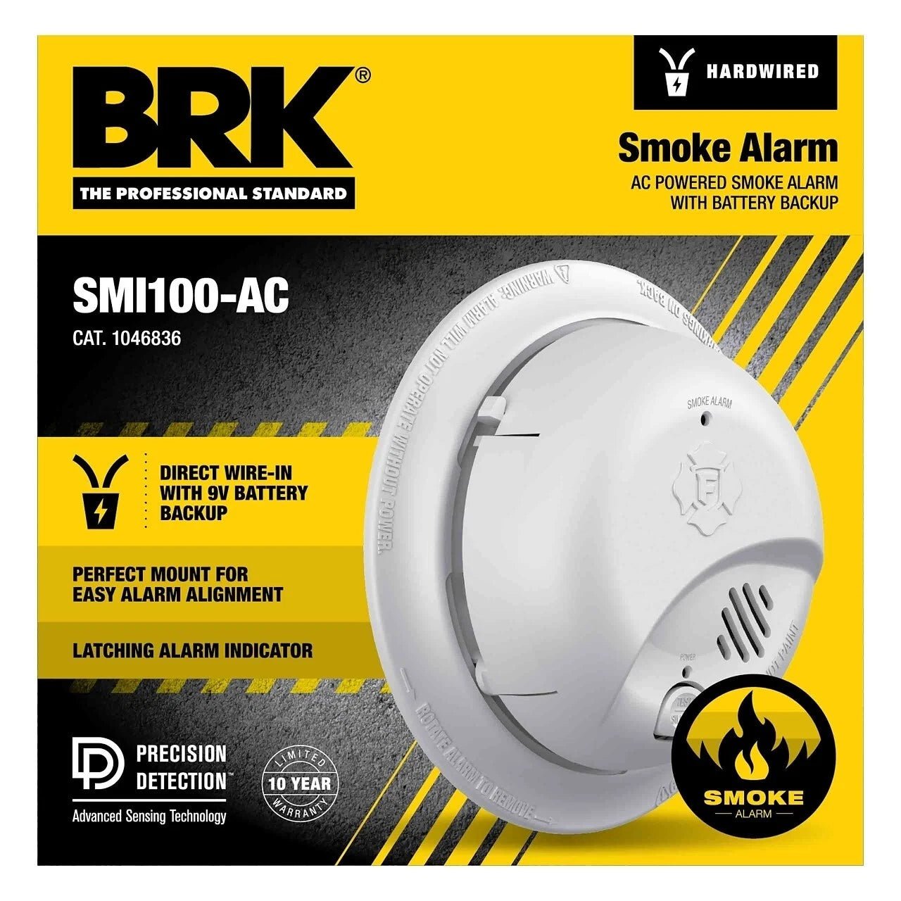 BRK SMI100 - AC Interconnect Hardwire Smoke Alarm with Battery Backup (1046836)