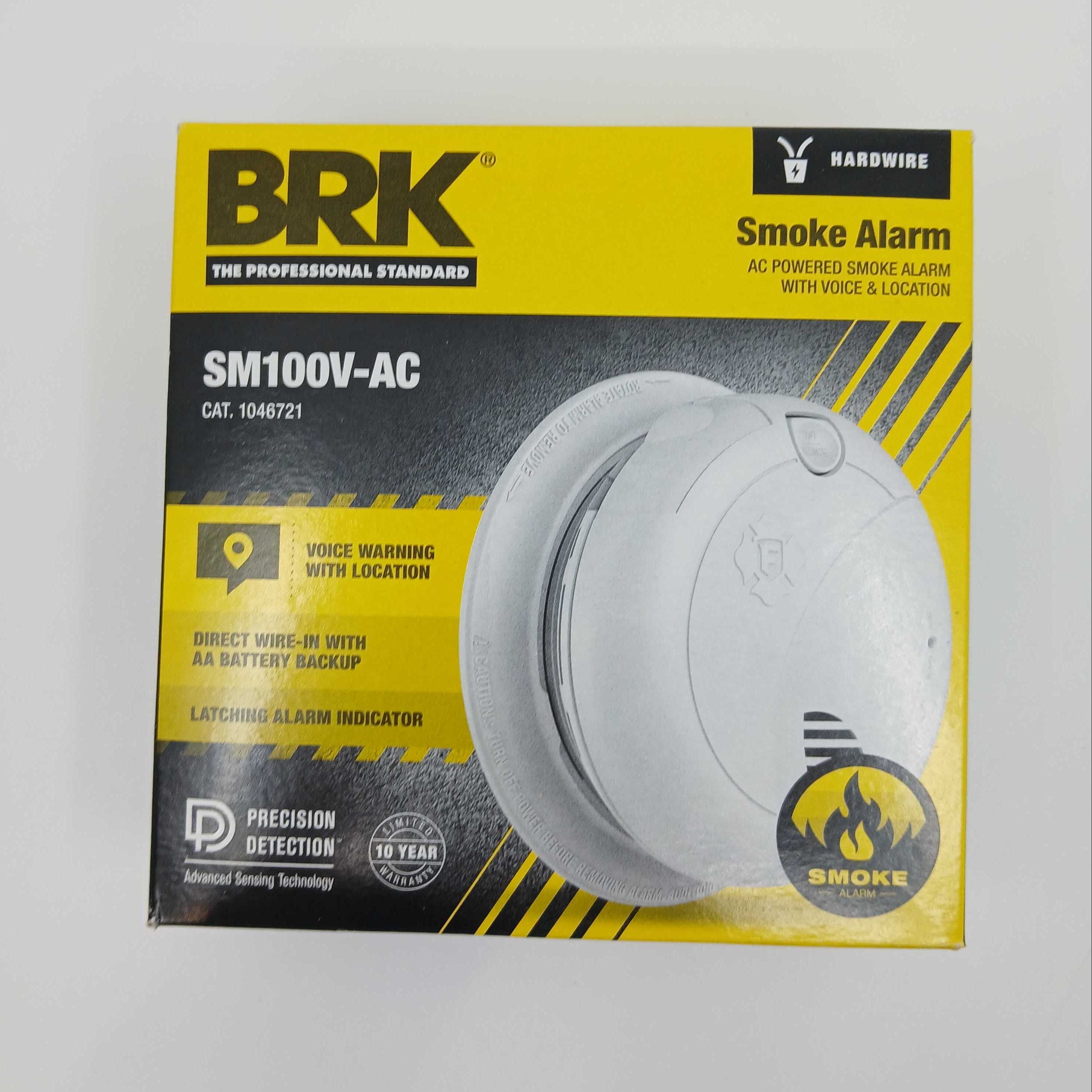BRK SM100V-AC Interconnect Hardwire Smoke Alarm with Battery Backup (1046721) - The Fire Alarm Supplier