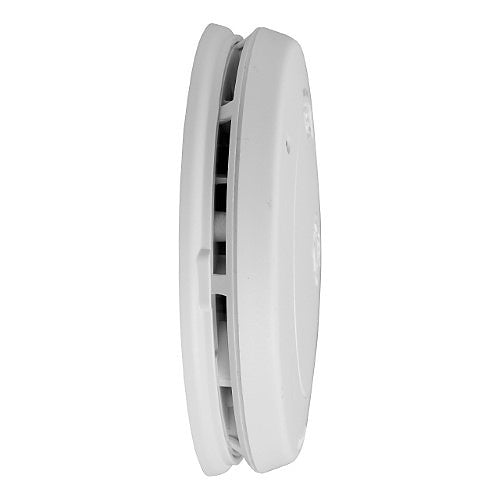 BRK SM210L 10-year battery smoke alarm with safety path light, mounted on ceiling, designed for home safety.