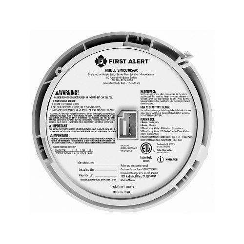 BRK SMICO105 - AC Interconnectable Ion Smoke & CO Alarm (1046884) - The Fire Alarm Supplier