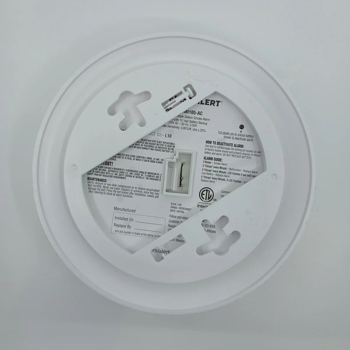 BRK SMI105-AC Interconnectable Ion Smoke Alarm (1046850) - The Fire Alarm Supplier