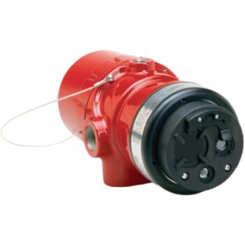 Det-Tronics X9800A4N13T1 flame detector for fire alarm systems, showing the device with mounting and sensor components.