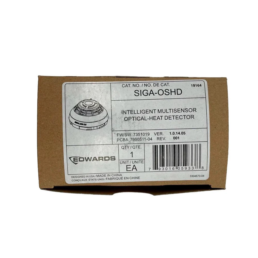 Edwards SIGA - OSHD - FCN Multi - Criteria Optical Smoke and Heat Detector - The Fire Alarm Supplier