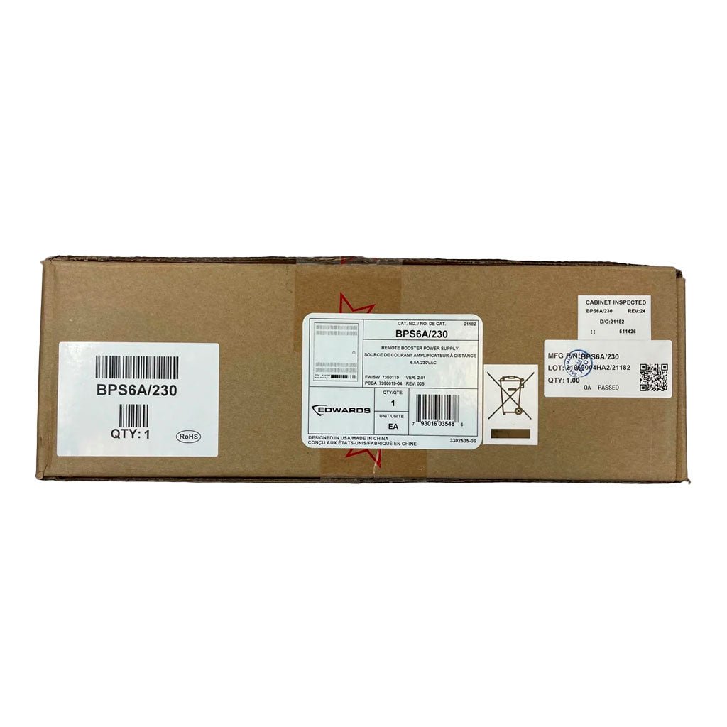 Edwards BPS6A/230 6.5 Amp booster power supply, industrial power supply unit with durable metal casing and connection terminals