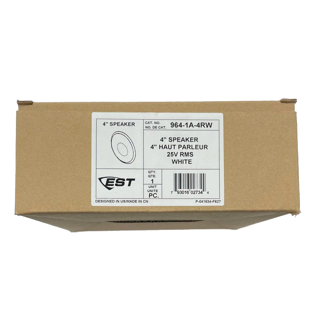 Edwards 964-1A-4RW 4-inch cone speaker showcasing a black cone and mounting frame, designed for high-quality audio output.