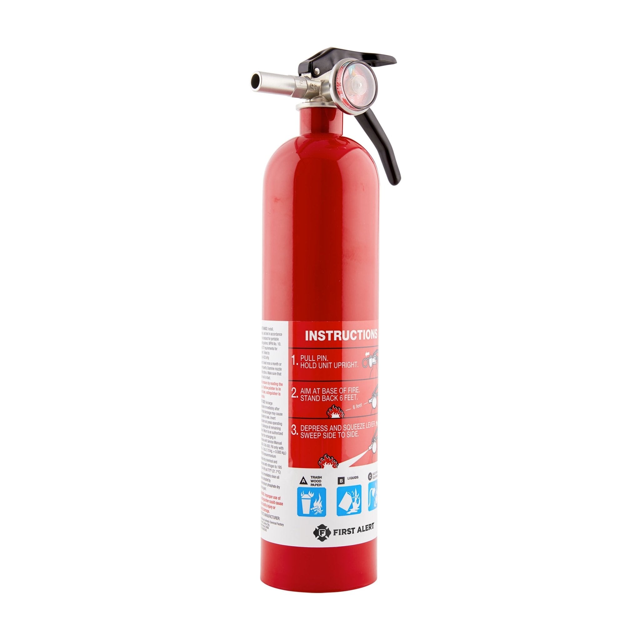HOME1 Rechargeable Home Fire Extinguisher UL Rated 1 - A:10 - B:C (FE1A10GR) - The Fire Alarm Supplier