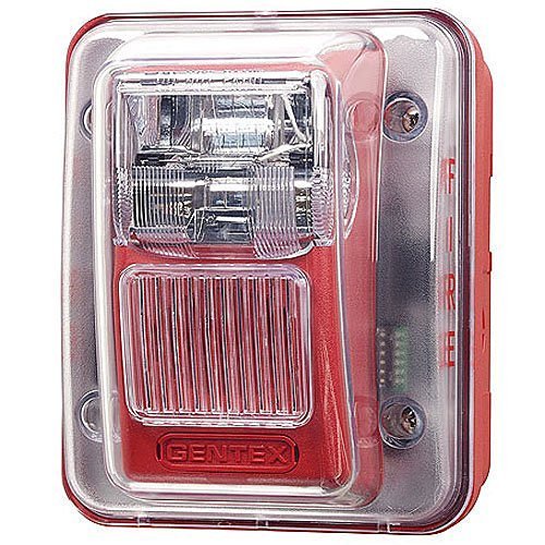 Gentex WGEC24 - 75WRLP Outdoor Horn Strobe Red - The Fire Alarm Supplier