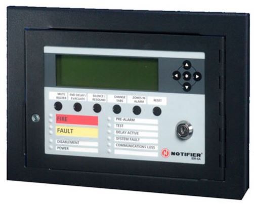 Notifier 002-452 IDR-6A Active Repeater. 240 X 60 Graphic LCD. Requires External Power Source and RS485 Communication Card (to Be Installed