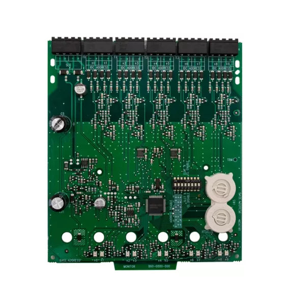 Notifier XP10-M ten-input monitor module with multiple connection ports for fire alarm system monitoring.