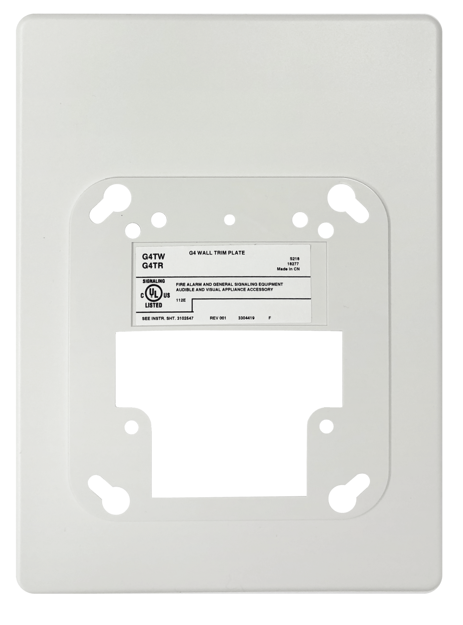 Kidde EG4TW Wall Trim Plate - The Fire Alarm Supplier