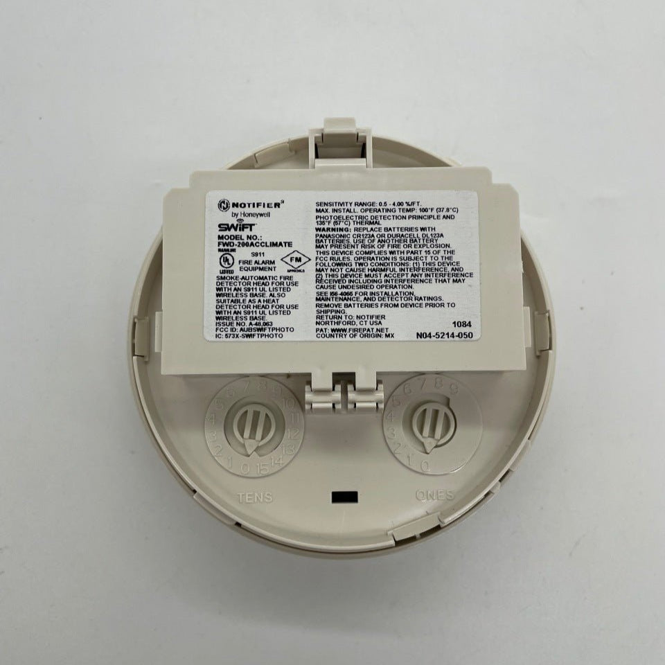 Notifier FWD - 200ACCLIMATE Wireless Smoke and Heat Detector - The Fire Alarm Supplier