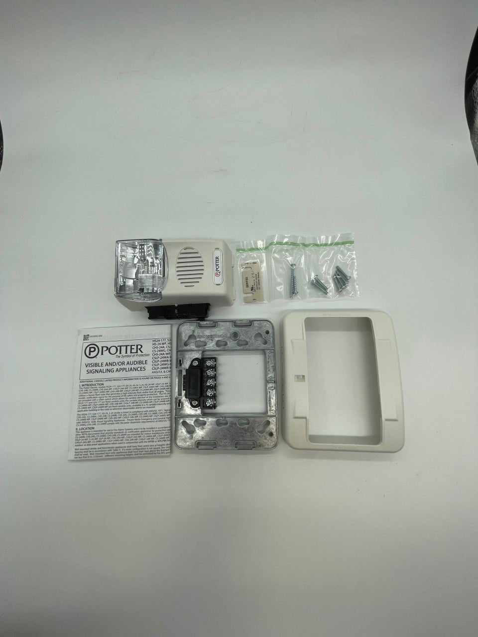 Potter HS24 - 177W 24V DC Fixed Candela, Low Profile Evacuation Horn Strobe - The Fire Alarm Supplier