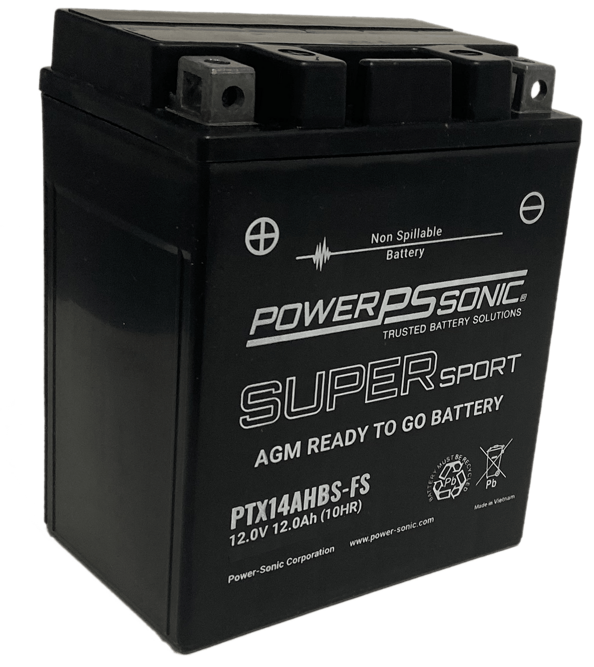 Power Sonic PTX14AHBS-FS Sealed 12V 12Ah