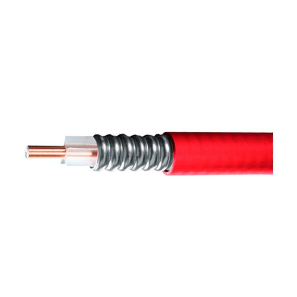RFS Technologies ICA12-50JPLLR coaxial cable, 500 feet roll, flexible black RF cable for telecommunications and networking.