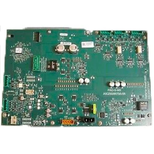Siemens PAD-5-MB main board for fire alarm system, showing circuitry and connection ports on a circuit board.