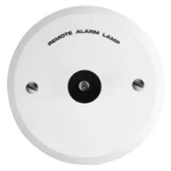 Siemens RLI-1 Intelligent Remote Alarm Lamp for fire alarms, showing a red warning light on a wall-mounted device.