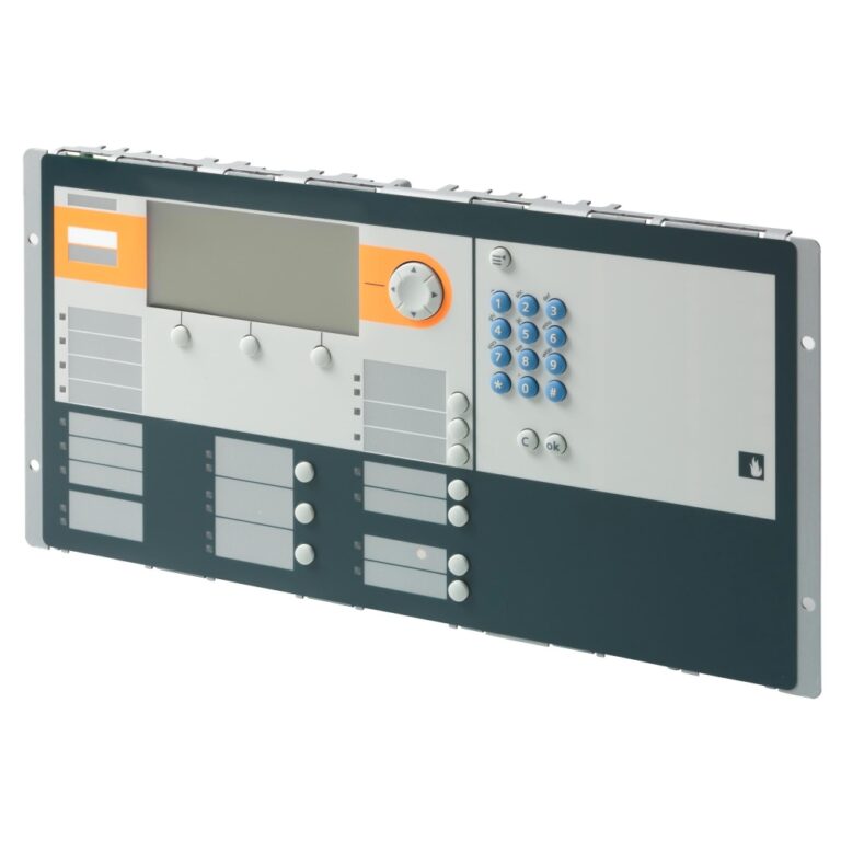 Siemens FCM2018-U3 operating interface unit for Cerberus Pro fire safety system, with display and control buttons.
