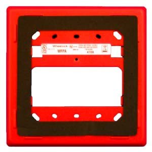 Red Siemens WFPAS-R weatherproof flush plate for toilets, with durable, sleek design and easy installation.