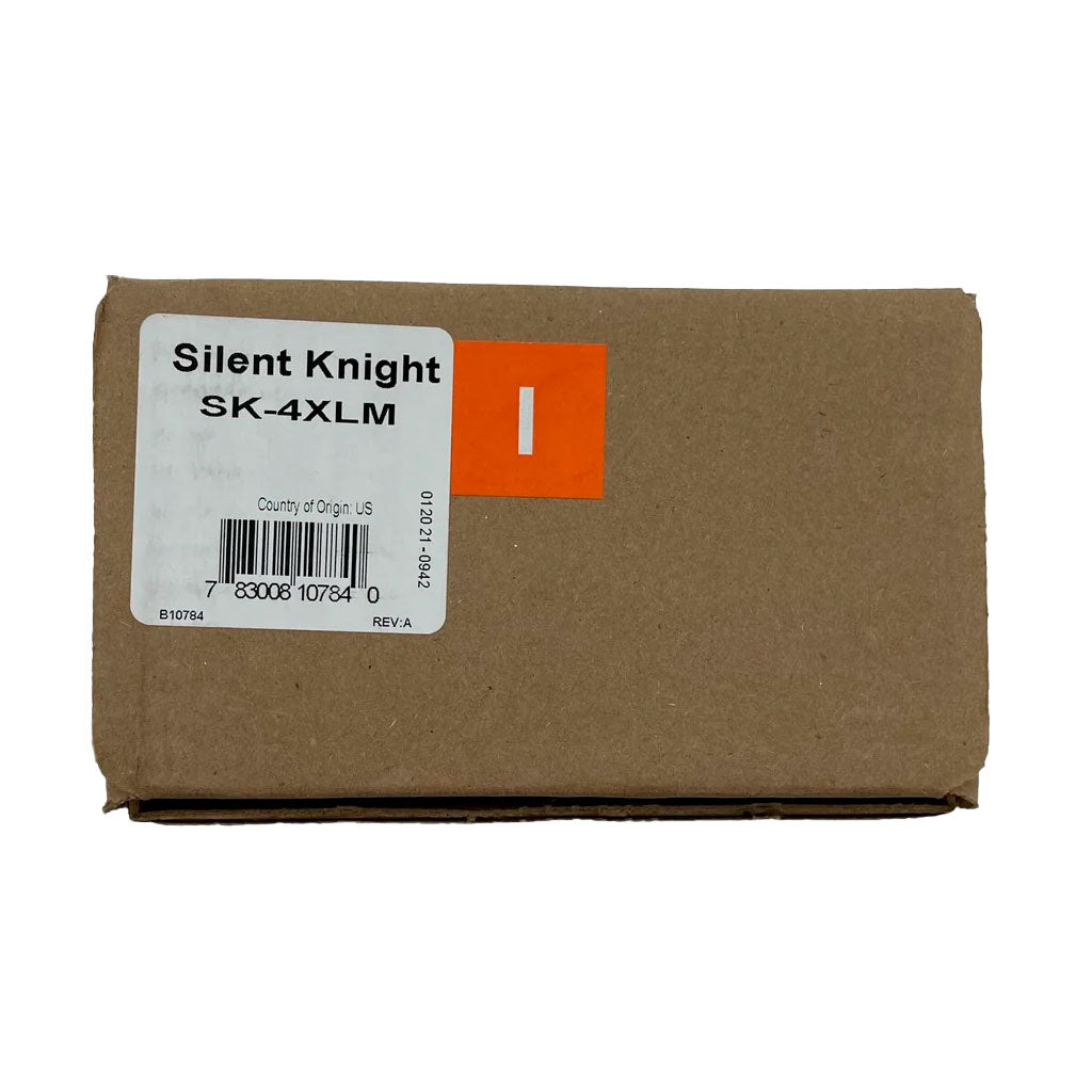 Silent Knight SK-4XLM LED interface module, black rectangular module with connection ports for security system integration.
