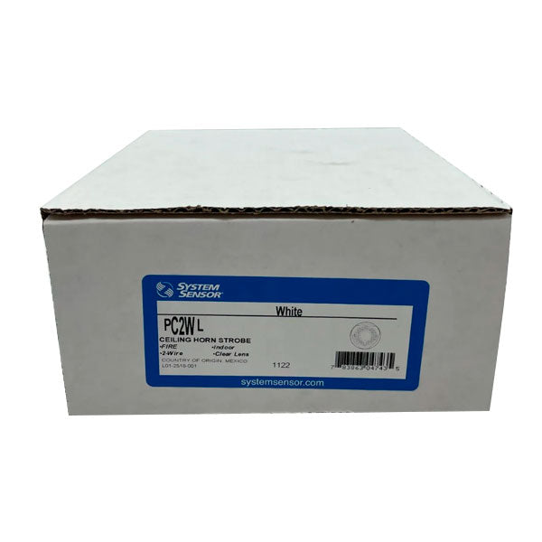 System Sensor PC2WL Horn Strobe White (Replaced by PC2WLED) - The Fire Alarm Supplier