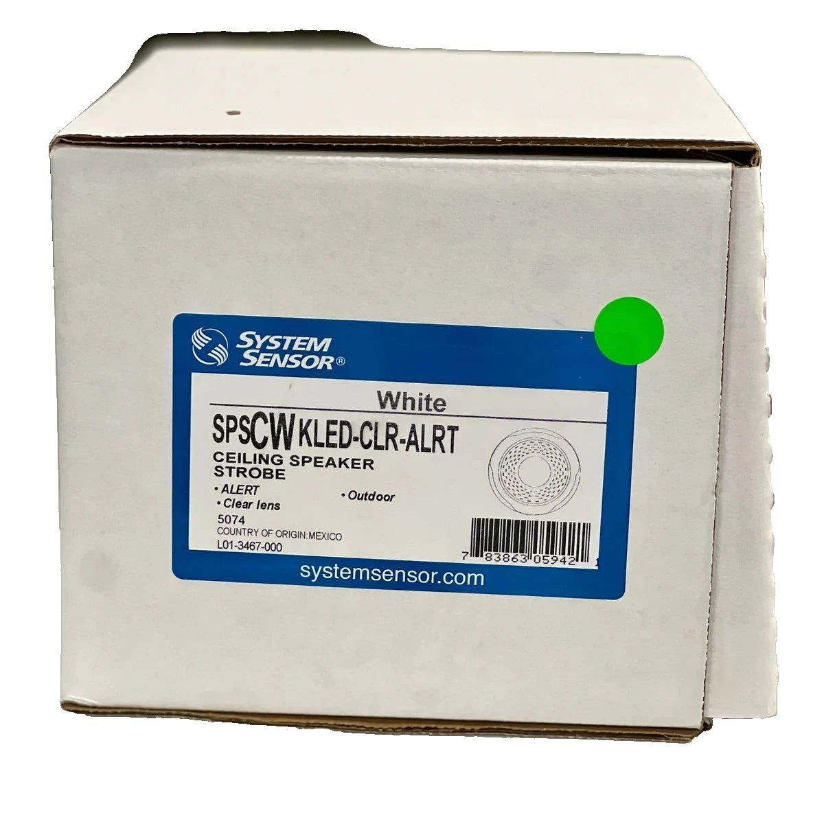 System Sensor SPSCWKLED - CLR - ALRT Outdoor LED Speaker Strobe Ceiling - The Fire Alarm Supplier