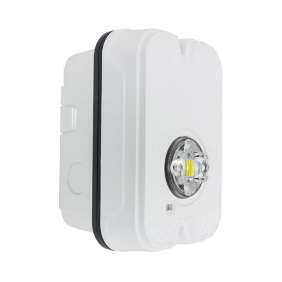 System Sensor SGWKLED-P outdoor compact wall-mounted LED strobe light for emergency warning and visibility.