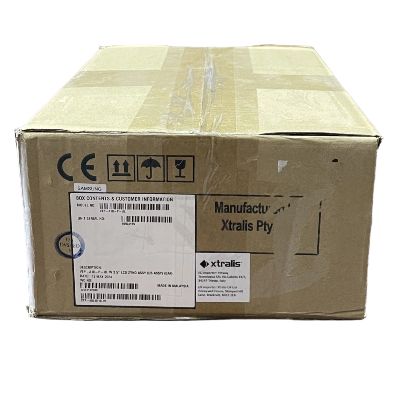 VESDA VEP - A10 - P - UL 4 Pipe Detector with 3.5" Touch Screen Display - The Fire Alarm Supplier