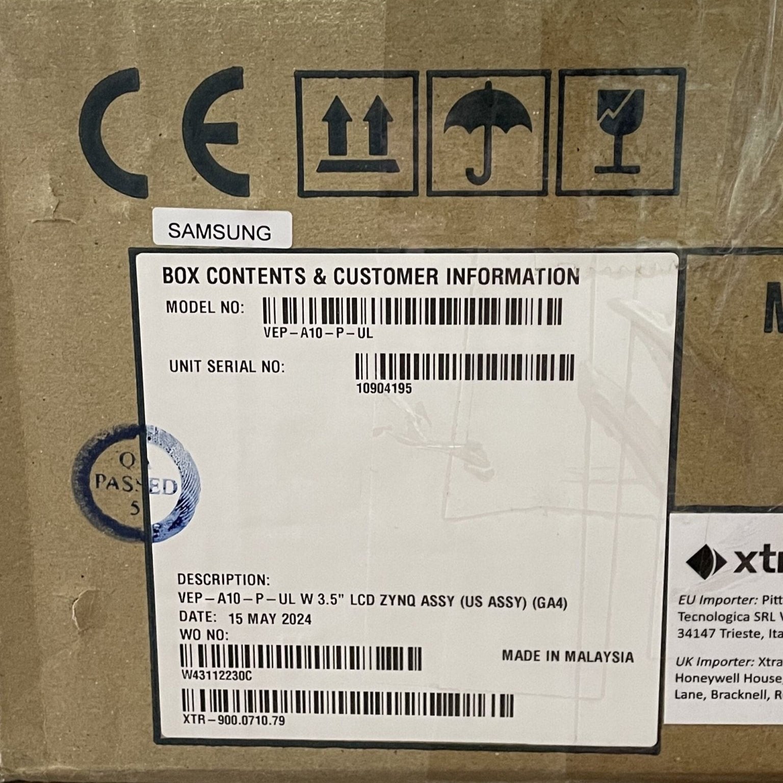 VESDA VEP - A10 - P - UL 4 Pipe Detector with 3.5" Touch Screen Display - The Fire Alarm Supplier