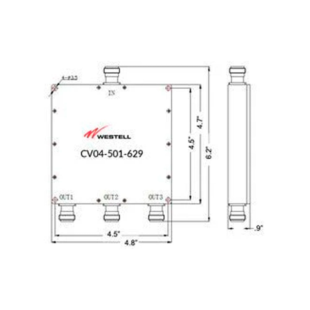 Westell CV04-501-629 3-Way Wilkinson Power Splitter - The Fire Alarm Supplier