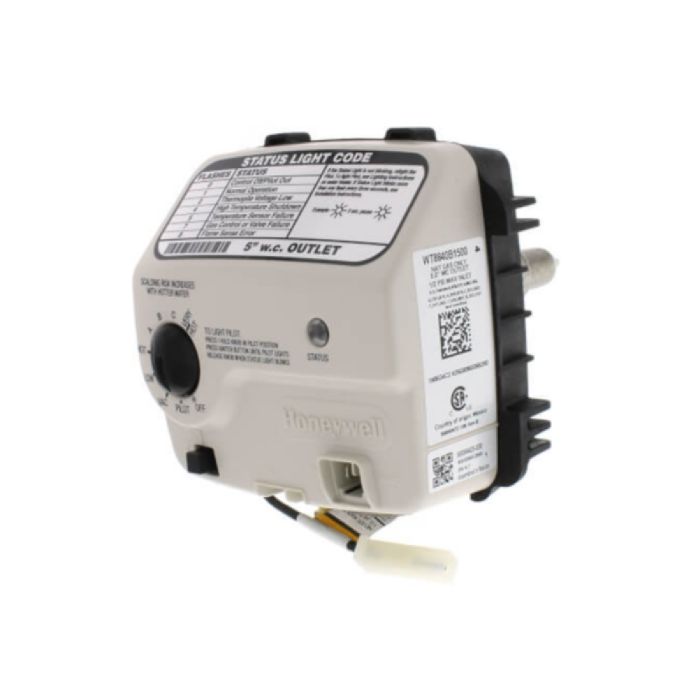 Resideo WT8840B1500/U WT8840 Water Heater Gas Valve Control, NG - 2" Spud, 5" W.C., WT8840B1500