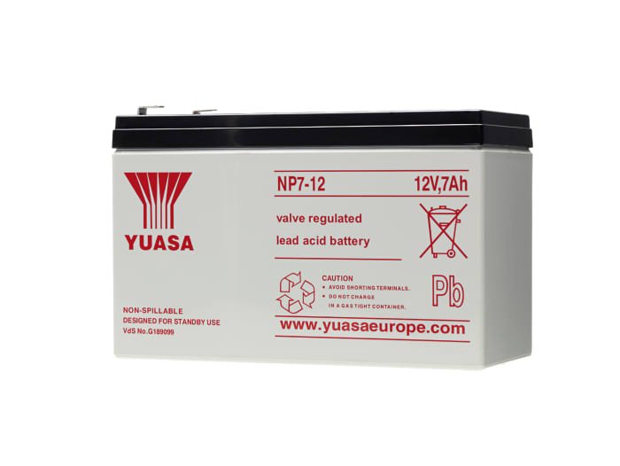 Yuasa NP7 - 12 Battery 12V 7Ah Flame Retardant - The Fire Alarm Supplier