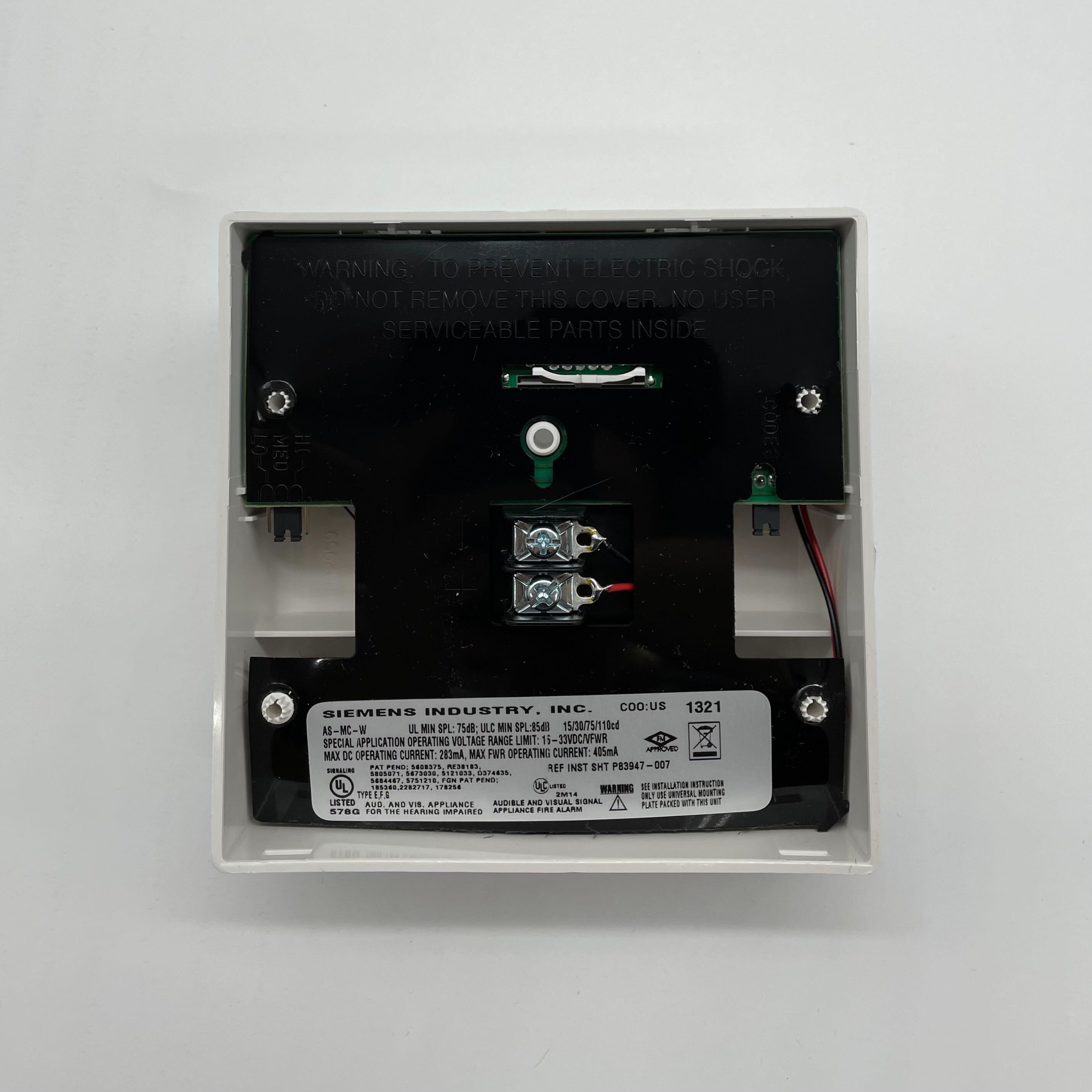 Siemens AS-MC-W As Horn Multi Candela White - The Fire Alarm Supplier