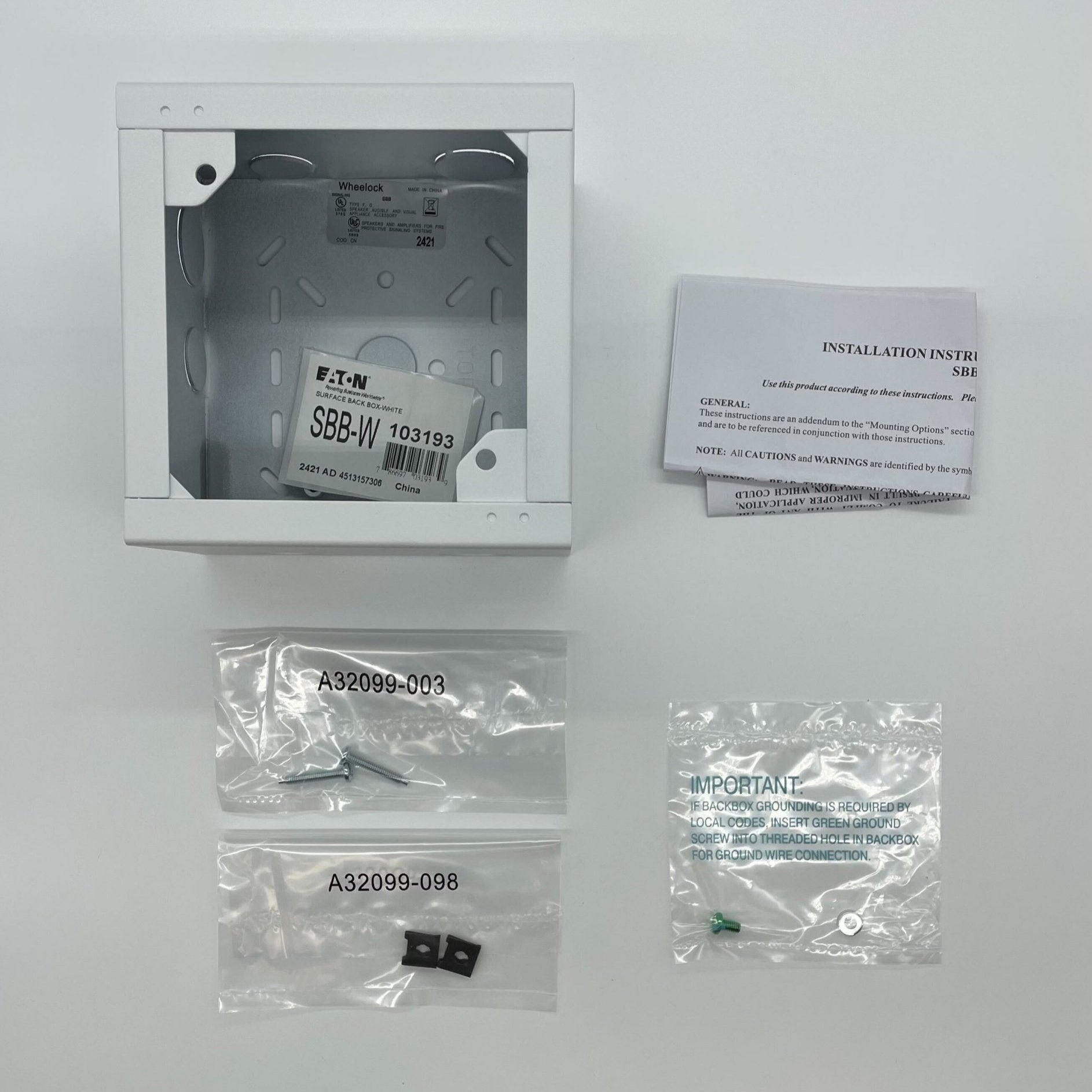 Wheelock SBB-W - The Fire Alarm Supplier