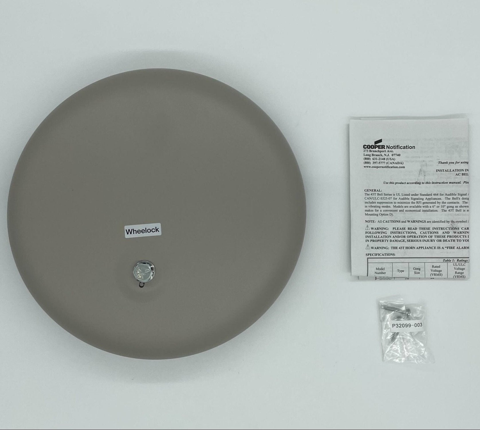 Wheelock 43T-G10-115-S - The Fire Alarm Supplier