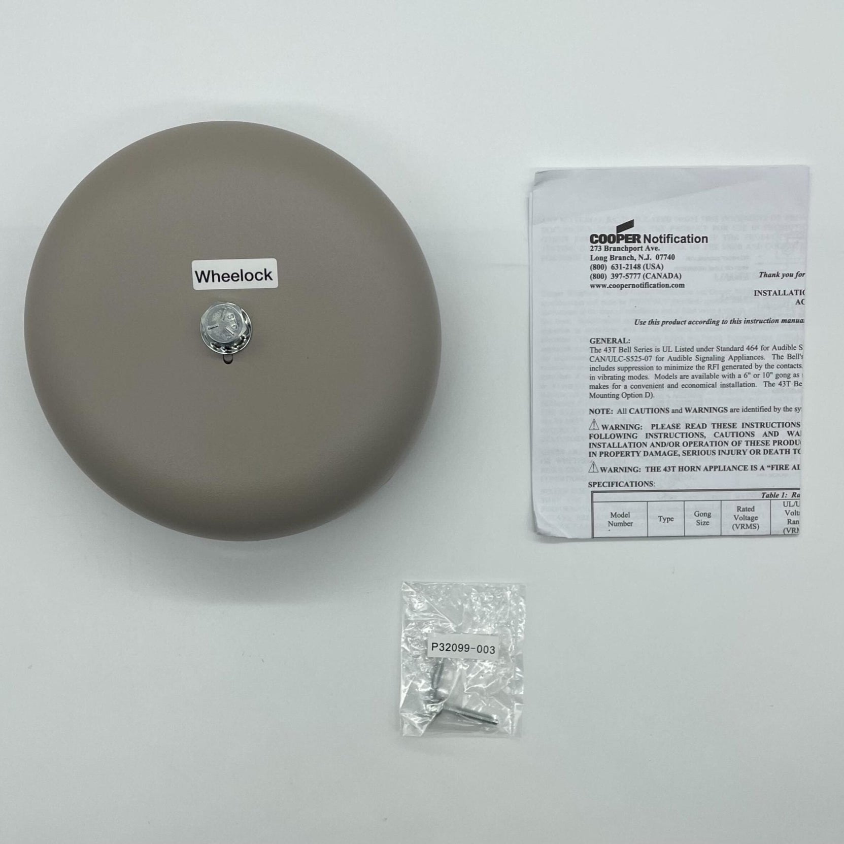 Wheelock 43T-G6-115-S - The Fire Alarm Supplier