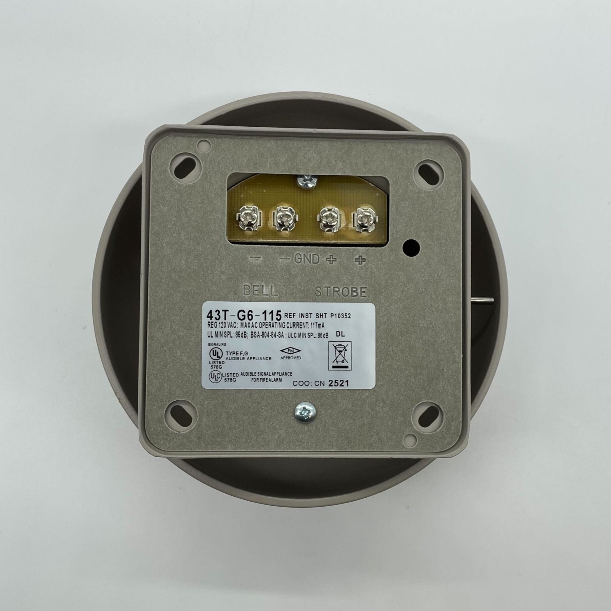 Wheelock 43T-G6-115-S - The Fire Alarm Supplier