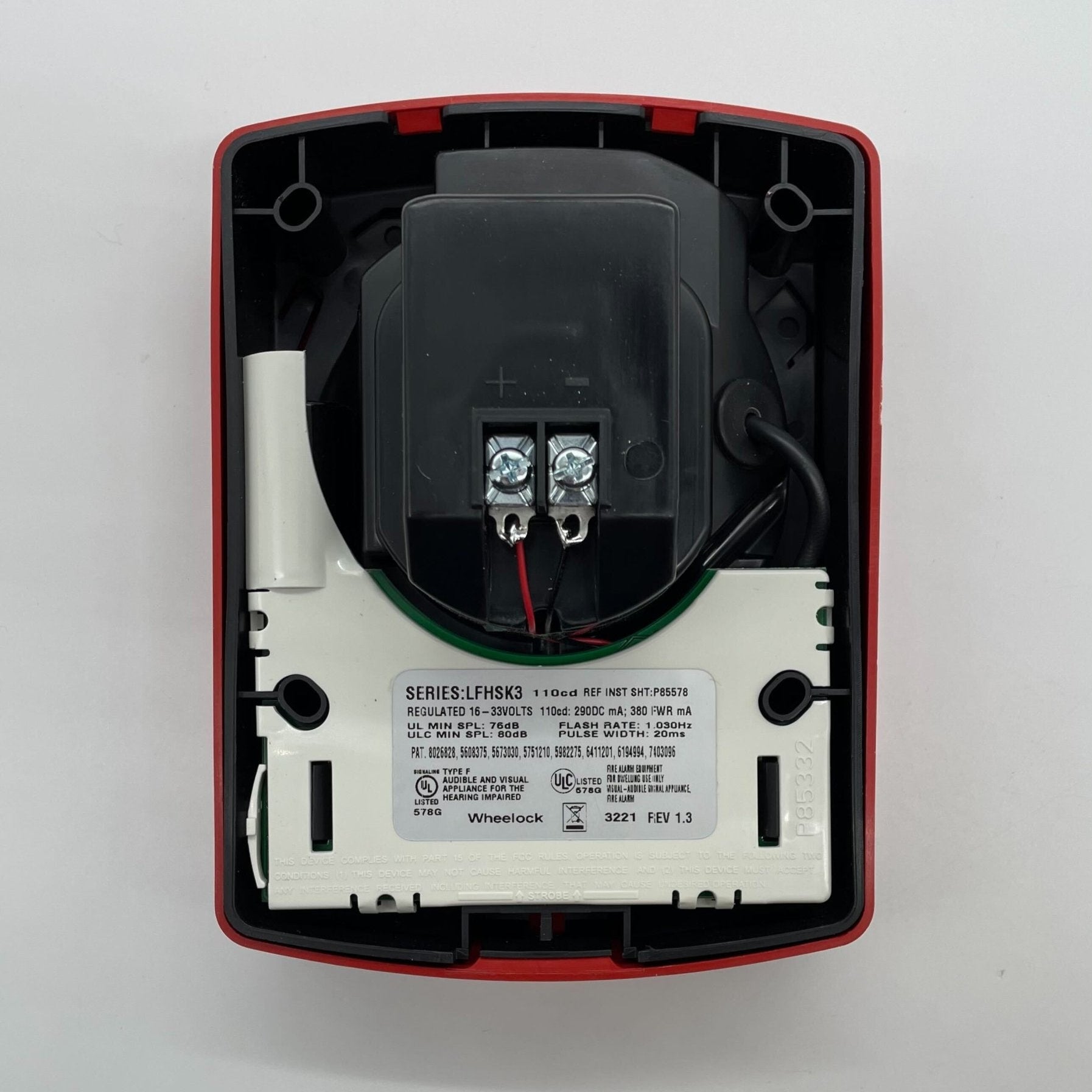 Wheelock LFHSKR3-CO Horn Strobe Light Low Frequency, CO Lettering 24V 110 CD - The Fire Alarm Supplier