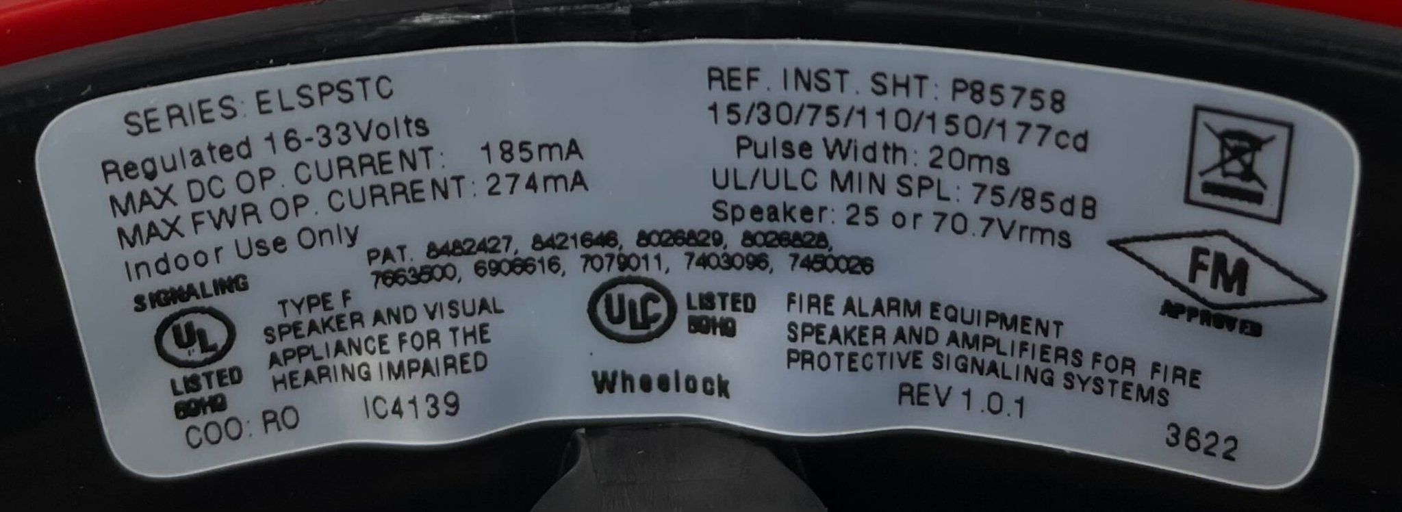 Wheelock ELSPSTRC - The Fire Alarm Supplier