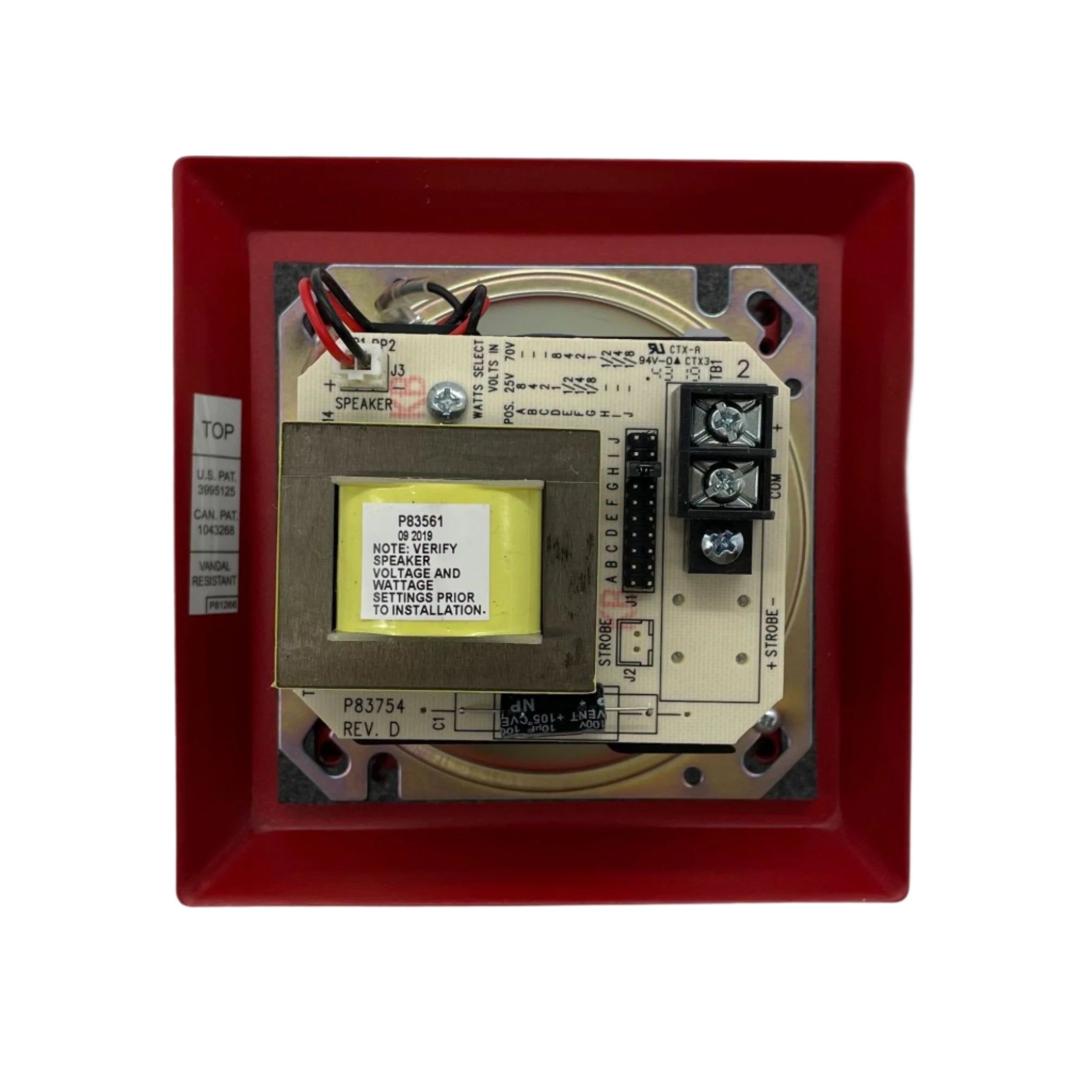 Eaton Wheelock vandal-resistant speakers ET-1080-R and ET-1010 mounted on a wall for secure public audio.
