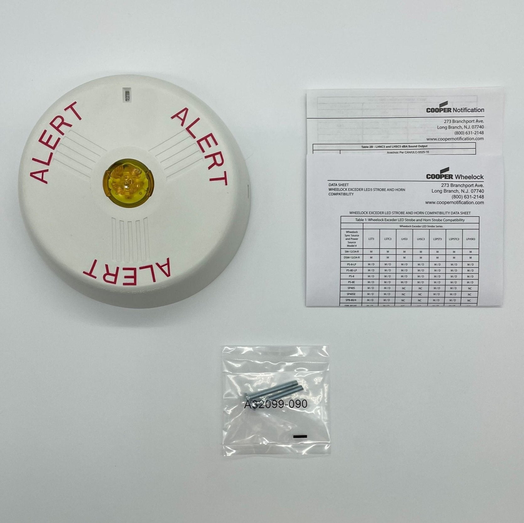 Eaton Wheelock LSTWC3-ALA Exceder LED3 strobe light with bright flash and durable housing for warning and signaling applications.