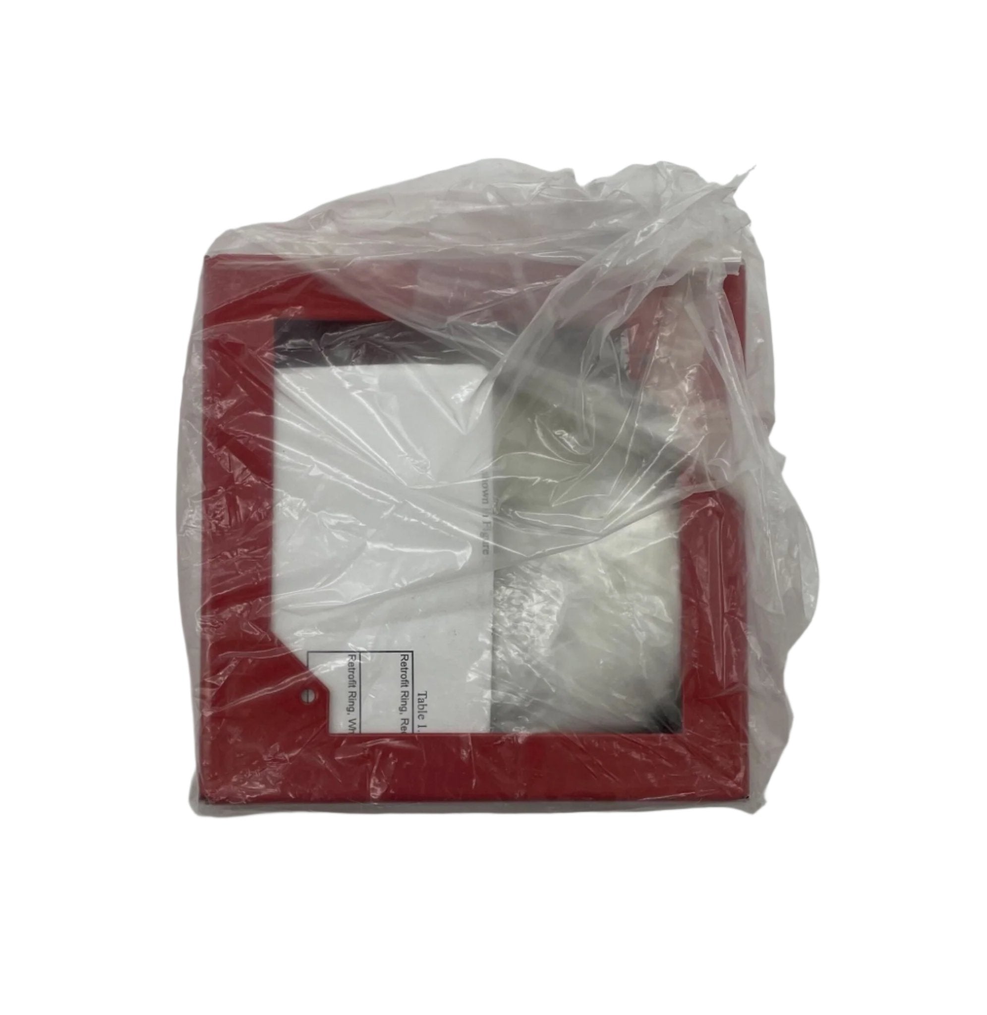 Edwards 757A-RR Retrofit Ring attached to a backbox, used for fire alarm system installations and upgrades.