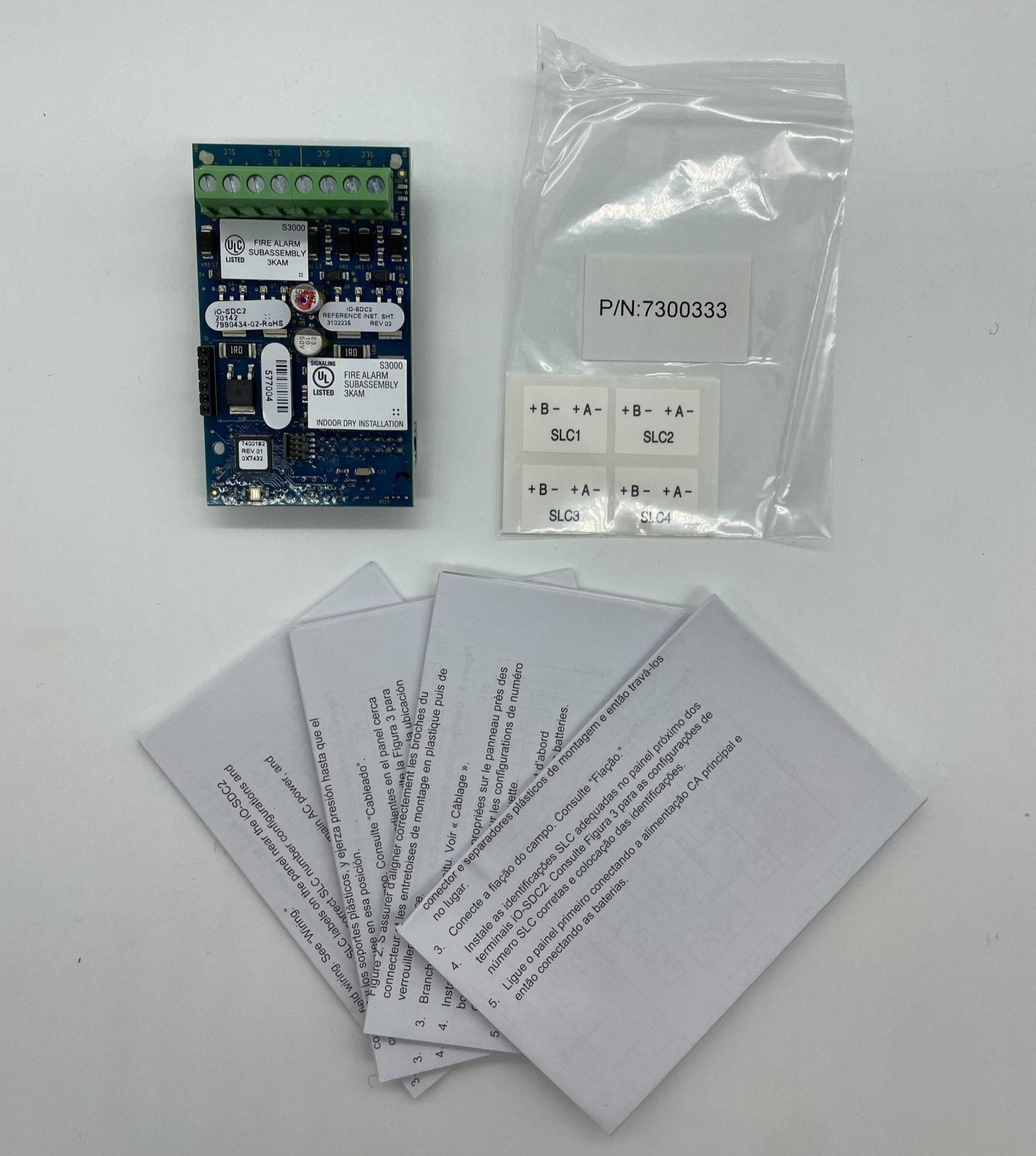 Edwards IO-SDC2 expansion module for industrial control systems, featuring multiple connection ports and a compact design.