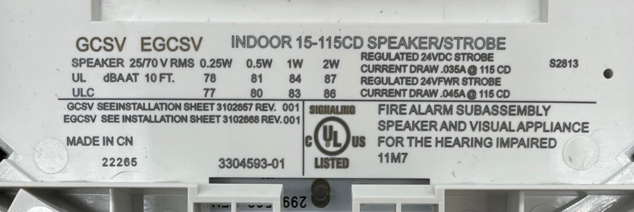 Edwards GCSVWF - The Fire Alarm Supplier