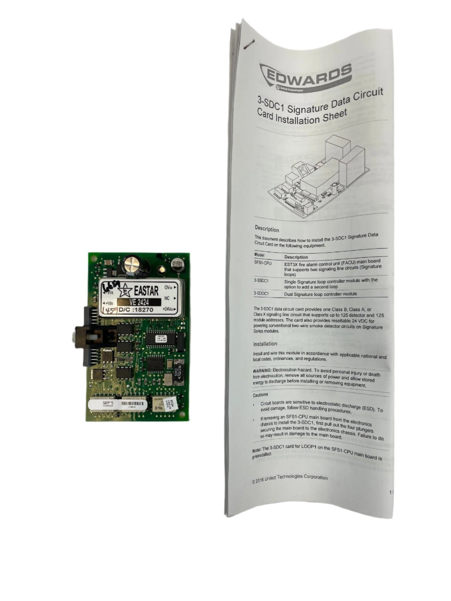 Edwards 3-SDC1 Signature Driver Controller Module - The Fire Alarm