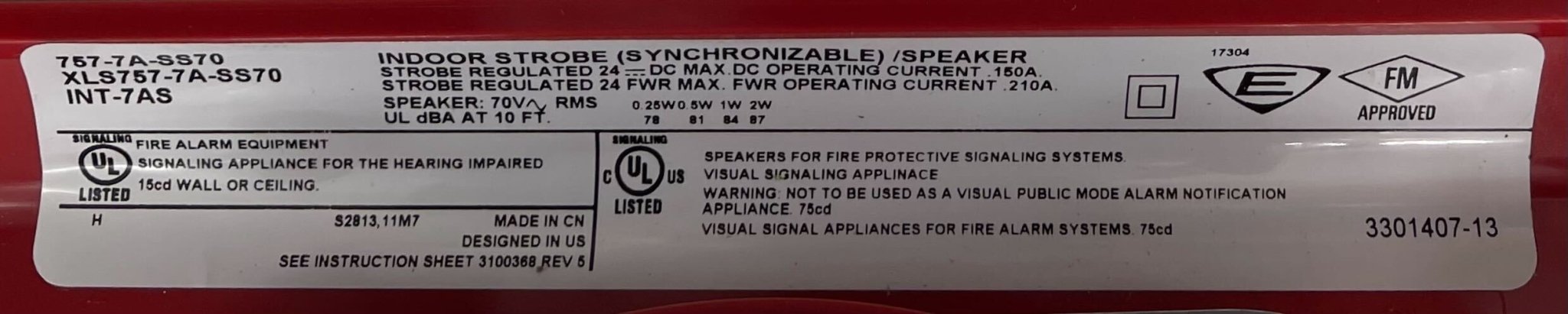 Edwards 757-7A-SS70 - The Fire Alarm Supplier