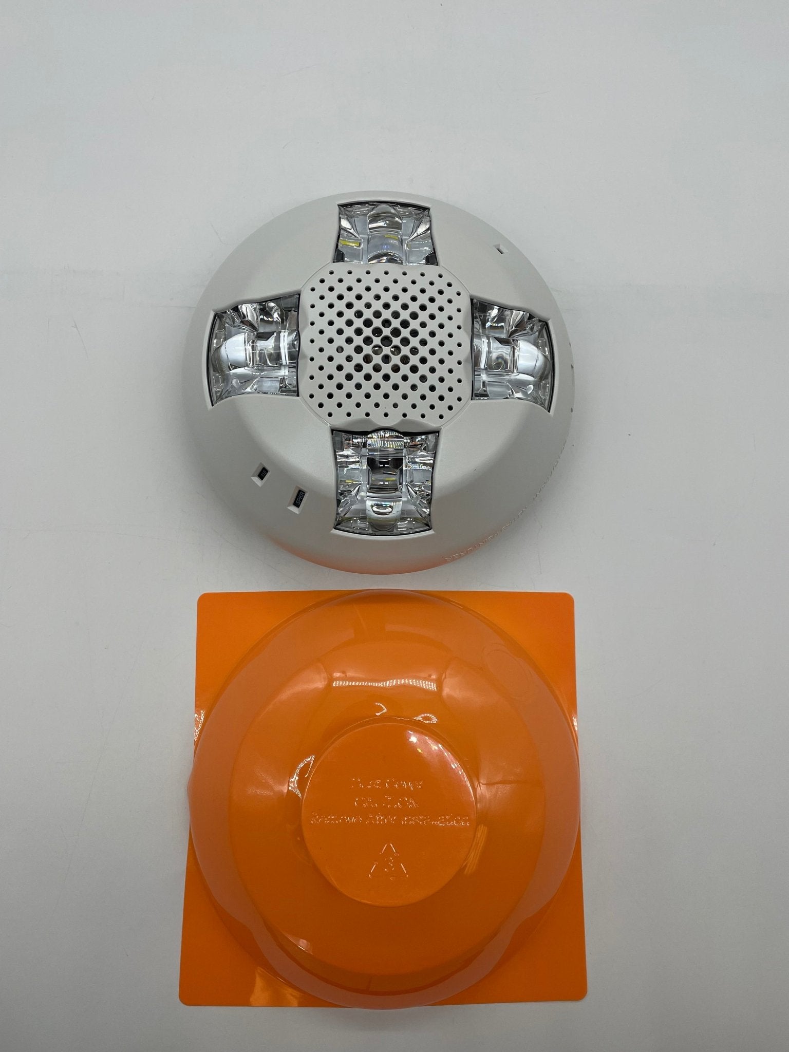 Edwards Genesis LED GCS Series speaker strobe with bright white light and durable housing for emergency alert signaling.