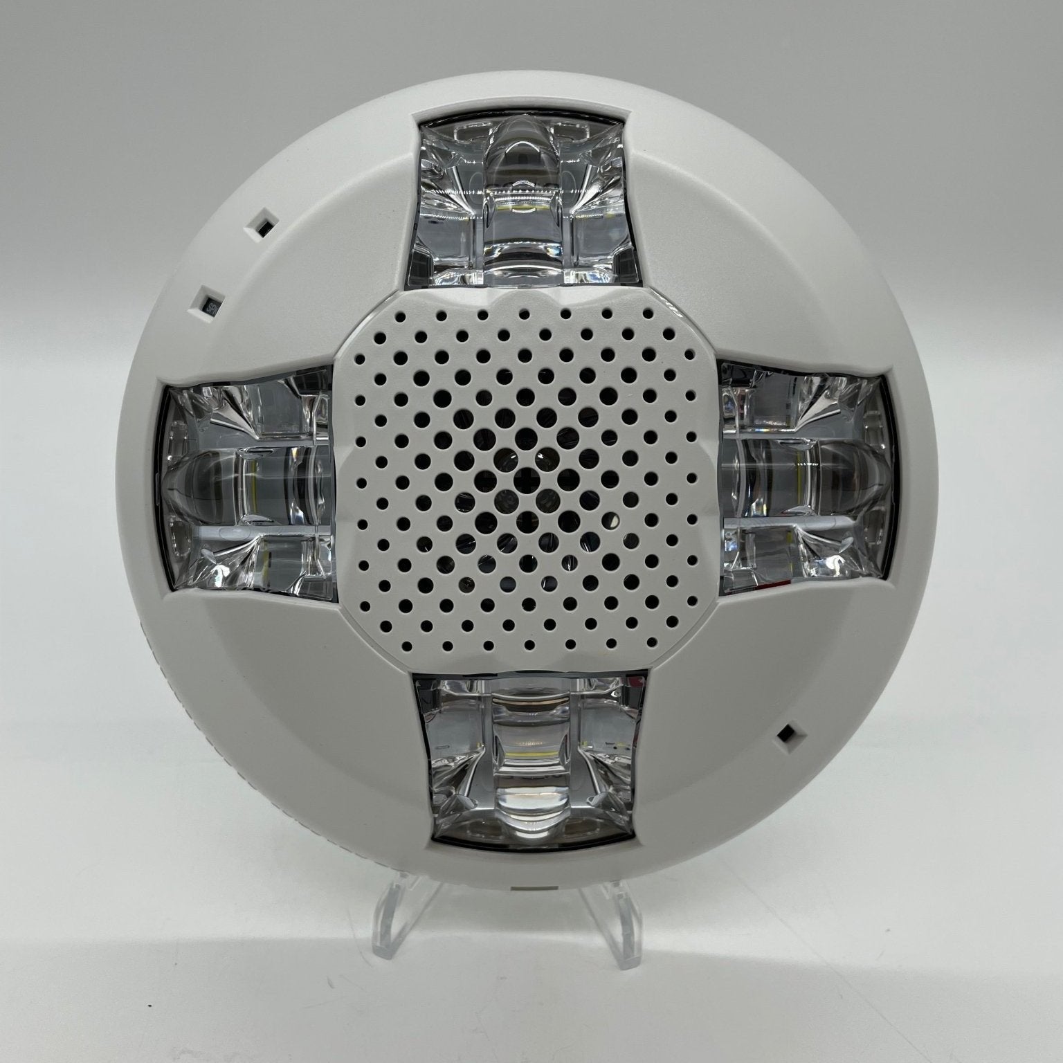 Edwards Genesis LED GCS Series Speaker Strobe with bright flashing light and durable outer casing for emergency alerting.